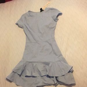 Blue and white dress